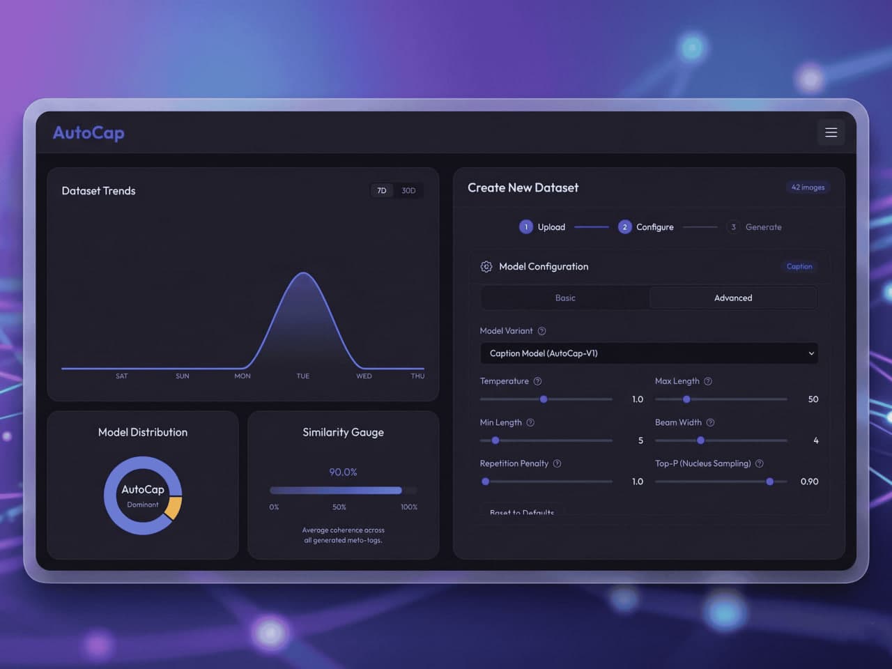 AutoCap - Detailed interface view