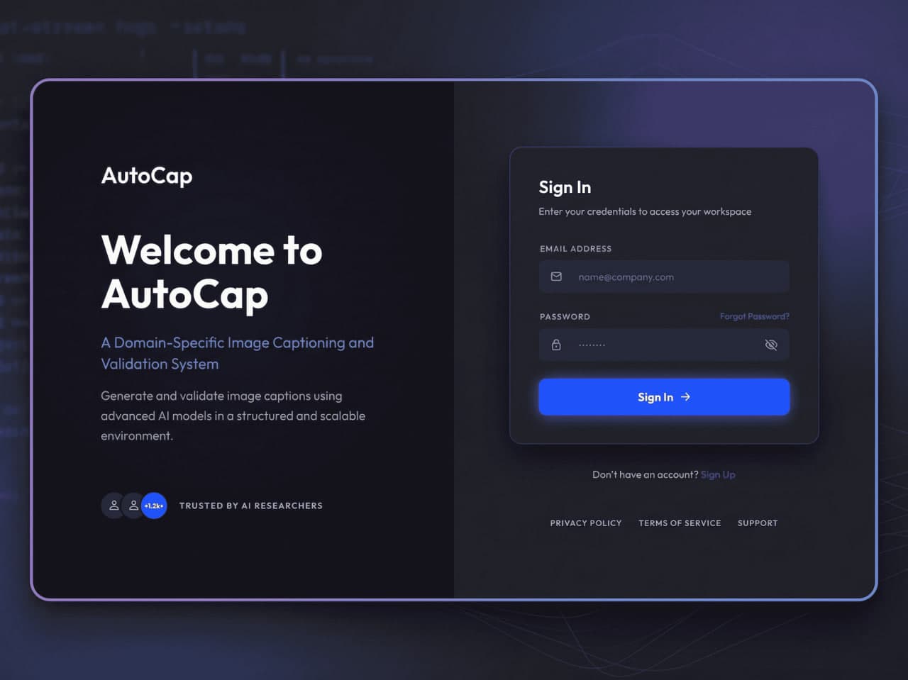 AutoCap - Multimodal AI Application Screenshot