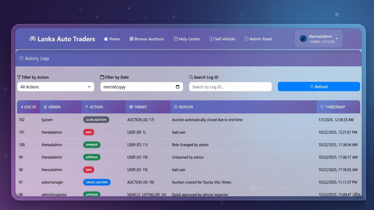 Vehicle Bidding System screenshot 11