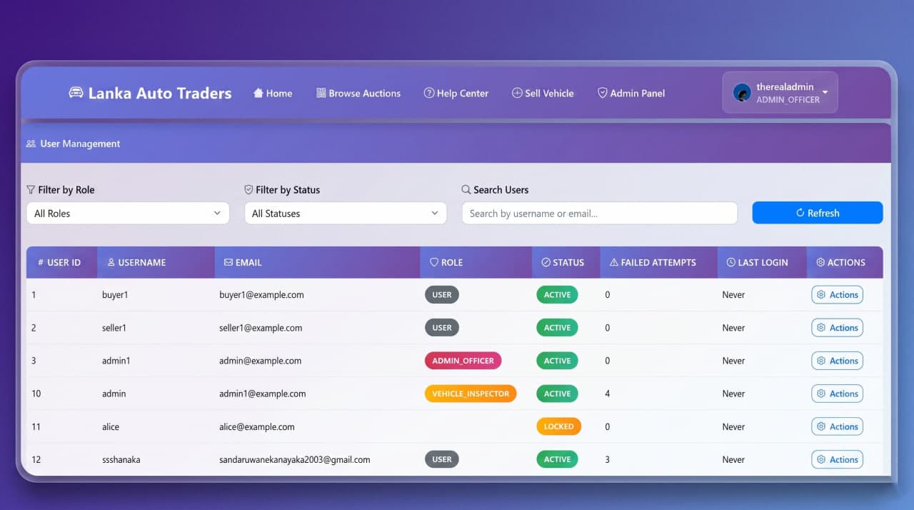 Vehicle Bidding System screenshot 4